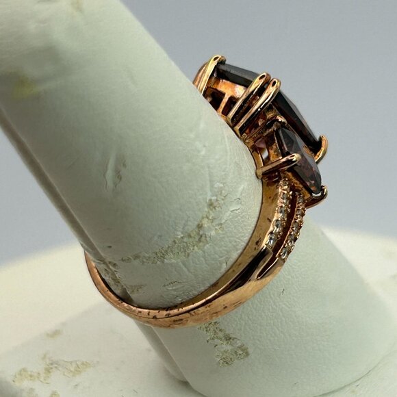 Blush And White Cubic Zirconia 18k Rose Gold Over Silver Ring 9.75ctw SIZE 8 - Picture 7 of 12